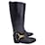 Burberry Riding Boots in Black Leather  ref.1161178
