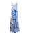 Vestido maxi estampado Alberta Ferretti em algodão azul  ref.1161196