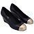 Classique Escarpins compensés Chanel Cap-Toe en cuir noir - vue 4