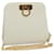 Salvatore Ferragamo Gancini Chain Shoulder Bag Leather White Auth yk9463  ref.1161428