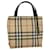 BURBERRY Nova Check Tote Bag Cuir PVC Beige Authentique 59502  ref.1161822