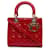 Dior Red Medium Patent Cannage Lady Dior Vermelho Couro Couro envernizado  ref.1162050