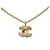 Chanel Gold CC Anhänger Halskette Golden Metall Vergoldet  ref.1162053