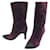 CHANEL GABRIELLE COCO G HEELED BOOTS33119 36 PURPLE SUEDE + SHOES BOX Leather  ref.1162099