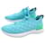 NEUF CHAUSSURES CHANEL CC TRAINER SNEAKER G35549 BASKETS TOILE BLEU SHOES Turquoise  ref.1162100