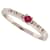 MAUBOUSSIN CAPSULE OF EMOTIONS RING WHITE GOLD 18K RUBY & DIAMOND 52 RING Silvery  ref.1162132
