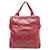 CHANEL SHOPPING LOGO CC CHAINSTITCH RED LEATHER HAND BAG  ref.1162236