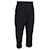 Pantaloni cropped a pieghe di Alexander McQueen in cotone nero  ref.1162248