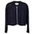 Sandro Paris Cutout Bomber Jacket in Navy Blue Goat Leather  ref.1162251
