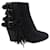 The Kooples p ankle boots 38 Black Deerskin  ref.1163234