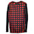 Maje Check Sweater Mini Dress in Red Polyester  ref.1163247