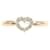 & Other Stories 18K Diamond Heart Ring Golden Metal  ref.1163274