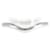 Autre Marque Platinum Curved Band Silvery Metal  ref.1163290