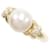& Other Stories 18K Pearl Diamond Ring Golden Metal Gold  ref.1163309