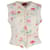 Kurze Weste mit Blumenmuster von Kenzo aus cremefarbenem Polyester Weiß Roh  ref.1163991