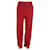 Max Mara Straight Leg Trousers in Red Cotton  ref.1163998