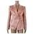 Giacca blazer Balmain in cotone rosa effetto satinato  ref.1164310