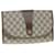 GUCCI GG Canvas Web Sherry Line Clutch Bag PVC Beige Red Green Auth 59987  ref.1164360