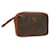 Céline CELINE Macadam Canvas Clutch Bag PVC Leather Brown Auth 61062  ref.1164390