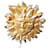 Yves Saint Laurent Spilla con viso solare YSL e Robert GOOSSENS Gold hardware Metallo  ref.1165004