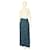 Falda larga de viscosa con lazo cruzado de verano en negro y azul Kenzo talla 36 W. bolsillos  ref.1166578