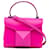 Bolso satchel mini con tachuelas en rosa de Valentino Cuero Becerro  ref.1113049