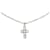 Gucci Silberne Halskette mit quadratischem G-Kreuz-Anhänger Metall  ref.1118715