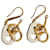 Hermès Hermes Gold Pierce Omayon Earrings Golden Metal Gold-plated  ref.1142441