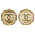 Chanel Gold CC Clip On Earrings Golden Metal Gold-plated  ref.1161627