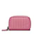 Portafoglio con cerniera in pelle intrecciata rosa Bottega Veneta  ref.1164820