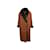 J. Mendel Brown J.Mendel Long Mink-Trimmed Coat Size US S Fur  ref.1164860