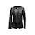 Black Sandro Layered Leather Jacket Size 2  ref.1164868