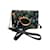 Black & Multicolor Oscar de la Renta Floral Print Pochette Leather  ref.1164884