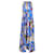 Maxi abito senza maniche stampato Diane Von Furstenberg in seta blu  ref.1165561