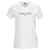 Tommy Hilfiger Camiseta feminina de algodão orgânico com logotipo metálico Branco  ref.1165574