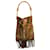 Saint Laurent Patchwork Monogram Fringed Flat Bucket Bag in Brown Suede  ref.1165583