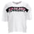 Tommy Hilfiger T-Shirt mit floralem Logo-Print für Damen Weiß Baumwolle  ref.1165607