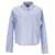 Camisa feminina Tommy Hilfiger listrada cortada em poliéster azul claro  ref.1165613