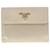Dreifach gefaltete Prada-Geldbörse aus cremefarbenem Saffiano-Leder Beige  ref.1165661