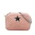 Stella Mc Cartney Bolso bandolera acolchado con estrellas de terciopelo 500994 Rosa Lienzo  ref.1165713