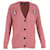 Cardigan lavorato a maglia con spilla Bug Rochas in cotone idrofilo rosa  ref.1165725