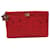 Pochette zippée Dolce & Gabbana avec breloque en cristal Swarovski en dentelle rouge Toile  ref.1165734
