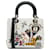 Dior White Medium Eiffel Tower Embroidered Lady Dior Leather Patent leather Pony-style calfskin  ref.1165791