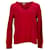 Tommy Hilfiger Womens V Neck Rib Knit Jumper Pink Cotton  ref.1165862