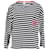 Tommy Hilfiger Bretonisches Essential-Monogramm-T-Shirt für Damen Marineblau Baumwolle  ref.1165878