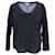 Tommy Hilfiger T-shirt essenziale da donna con scollo a V Blu navy Lyocell  ref.1165881