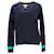 Tommy Hilfiger Damen-Pullover mit normaler Passform Marineblau Baumwolle  ref.1165933