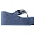 Wedge Sandals - Coperni - Canvas - Washed Blue Cloth  ref.1165934