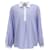 Tommy Hilfiger Damen-Hemd aus reiner Baumwolle mit Spitzenstreifen Blau Hellblau  ref.1165964