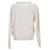 Tommy Hilfiger Damen-Pullover mit übergroßer Passform aus cremefarbener Wolle Weiß Roh  ref.1166014